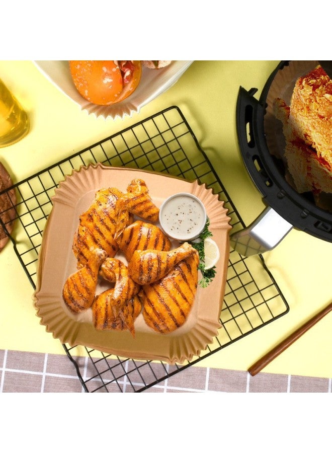 Special Paper Tray For Air Fryer Square Oil Absorbing Paper Household Kitchen Food Baking Silicone Oil Paper Disposable Wholesale-Specifications:50 Bags - Image 4