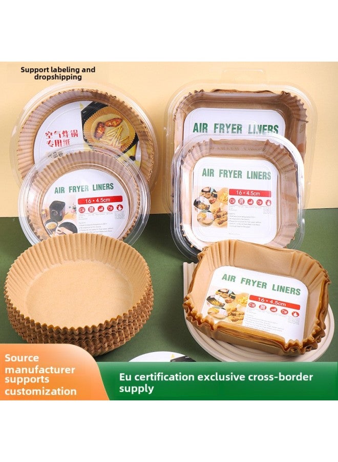 Special Paper Tray For Air Fryer Square Oil Absorbing Paper Household Kitchen Food Baking Silicone Oil Paper Disposable Wholesale-Specifications:50 Bags - Image 2