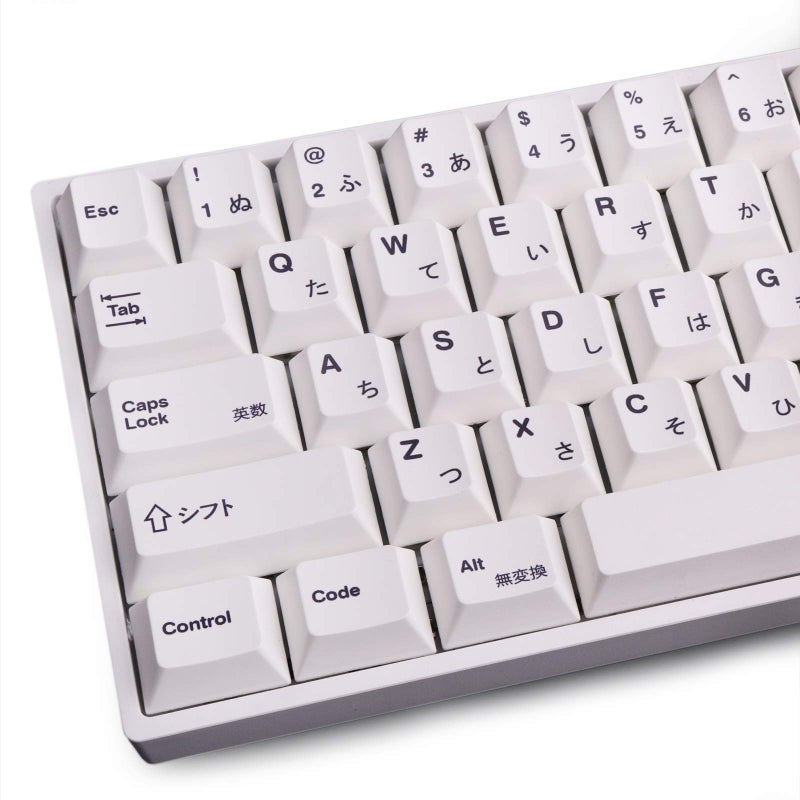 Gliging 135 Keys PBT Japanese Keycaps Cherry Profile DYE-Sub White Theme Minimalist Style Suitable for Mechanical Keyboard - Image 1