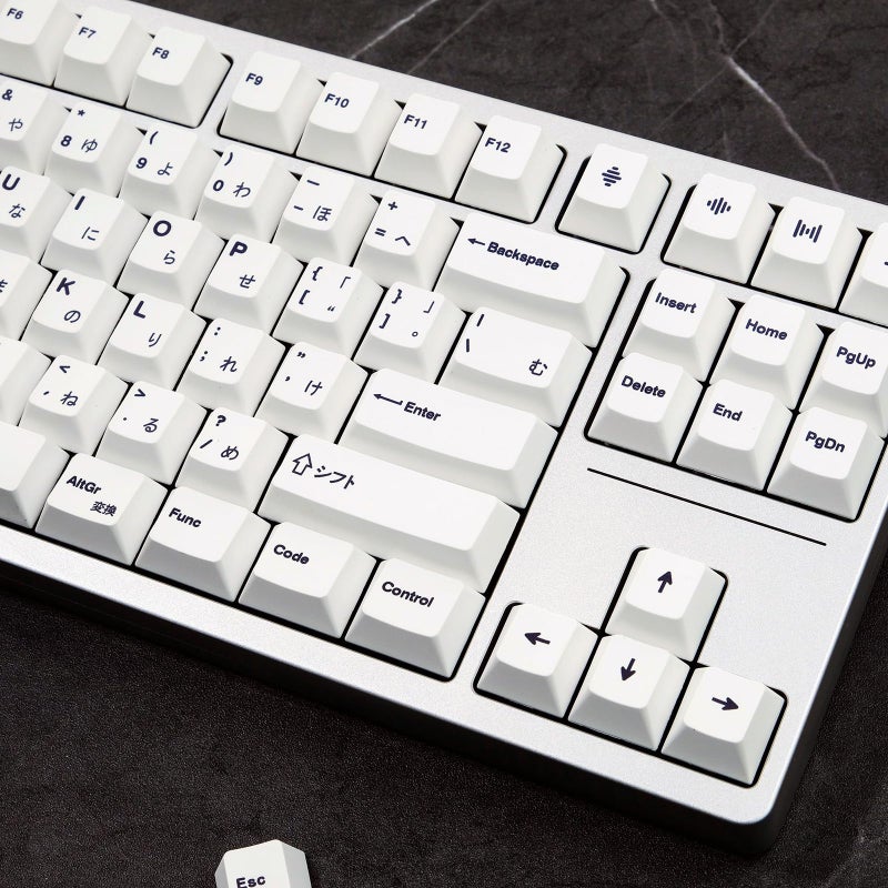 Gliging 135 Keys PBT Japanese Keycaps Cherry Profile DYE-Sub White Theme Minimalist Style Suitable for Mechanical Keyboard - Image 3