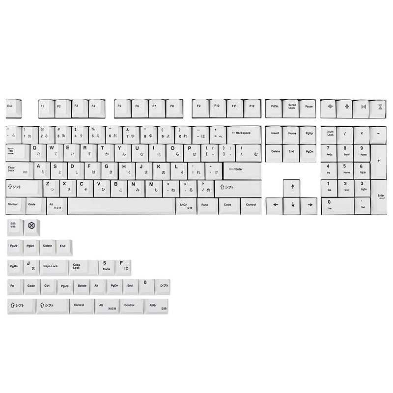 Gliging 135 Keys PBT Japanese Keycaps Cherry Profile DYE-Sub White Theme Minimalist Style Suitable for Mechanical Keyboard - Image 2