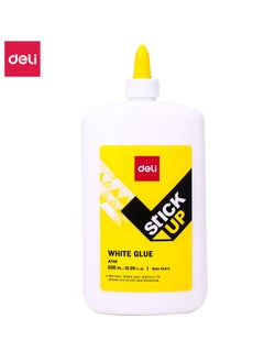 Deli Deli EA74813 Stick Up PVAL Washable White Glue 500ml, Non-Toxic, Solvent-Free with Twist-Lock Applicator,  - Image 1