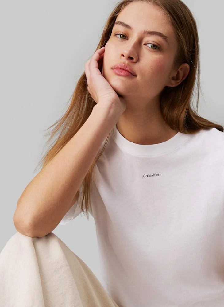 CALVIN KLEIN Crew Neck Knitted T-Shirt