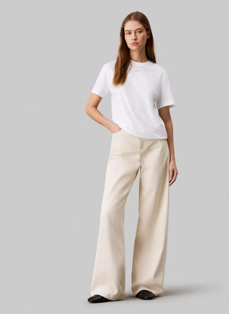 CALVIN KLEIN Crew Neck Knitted T-Shirt