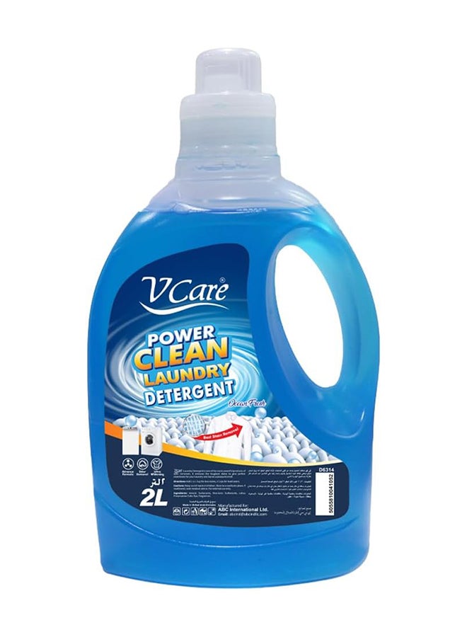 VCare V Care Laundry Detergent Liquid | 2 Litre | Ocean Fresh | Advanced Cleaning Power | Long-Lasting Fragrance | Suitable for All Washing Machines - Image 1