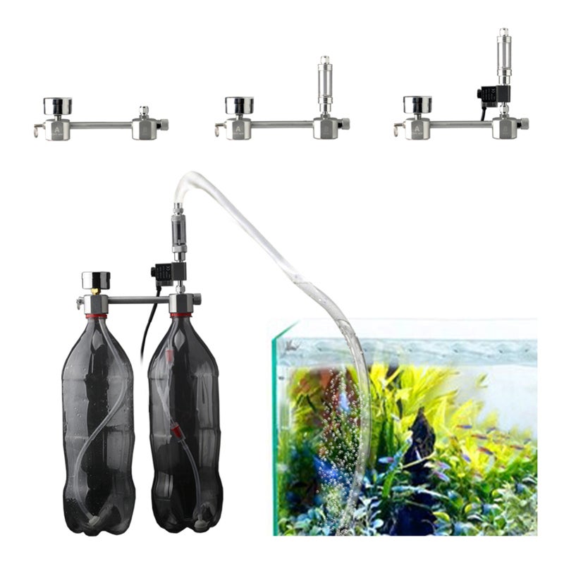 Aquarium DIY CO2 Generator System Kit CO2 Generator System with Solenoid Valve Bubble Counter & Check Carbon Dioxide Reactor Kit for Plants Aquarium - Image 4