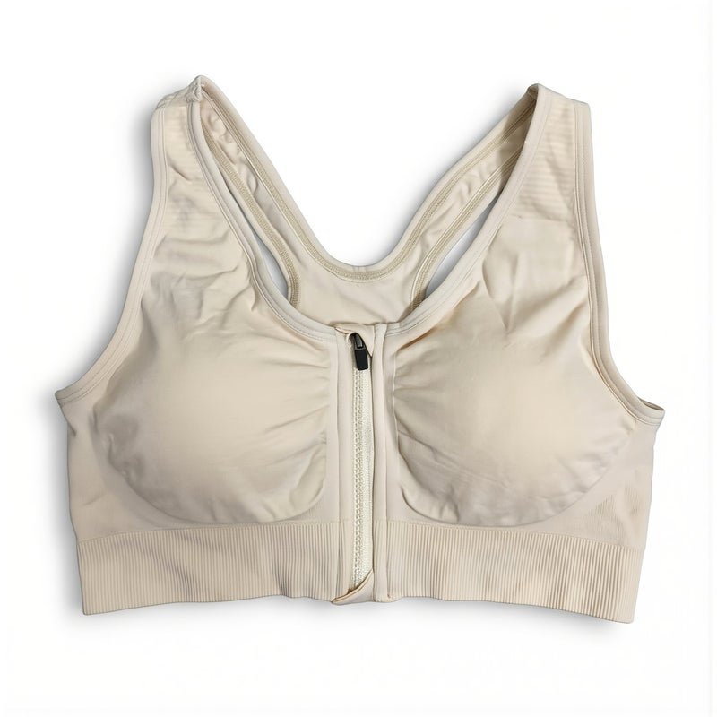 Full Size Sports Bra Front Zipper S To 4XL All Body Type Support Workout Top Multi Color XL - Image 5