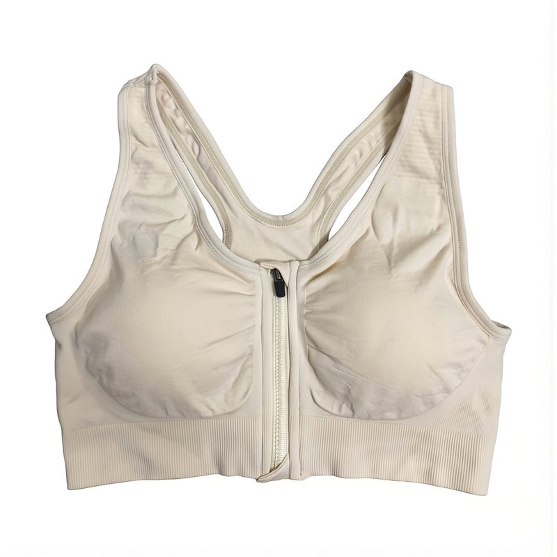 Full Size Sports Bra Front Zipper S To 4XL All Body Type Support Workout Top Multi Color XL - Image 2