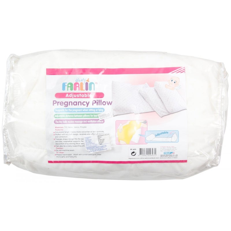 PRISCILLA PRISCILLA Baby Toddlers Adjustable Soft Neck Rest Pillow for Head Shaping/Neck Safety Protector Pillow/Pad/Cushion Pillow with Straps for 0-18 Months New Born Babies, Set of 1. (White)  - Image 1