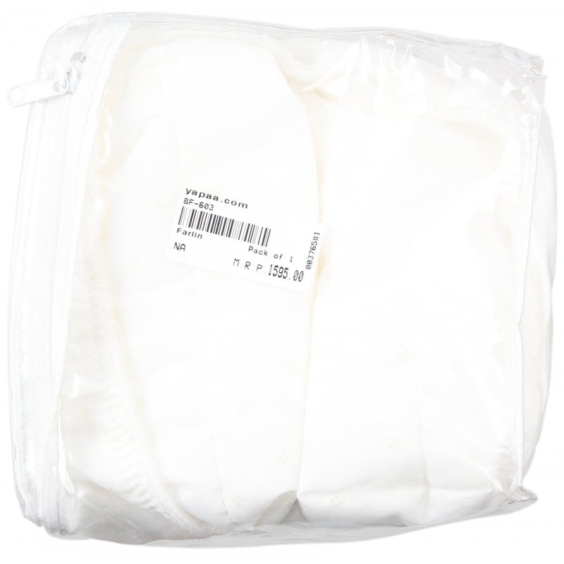 PRISCILLA PRISCILLA Baby Toddlers Adjustable Soft Neck Rest Pillow for Head Shaping/Neck Safety Protector Pillow/Pad/Cushion Pillow with Straps for 0-18 Months New Born Babies, Set of 1. (White)  - Image 2
