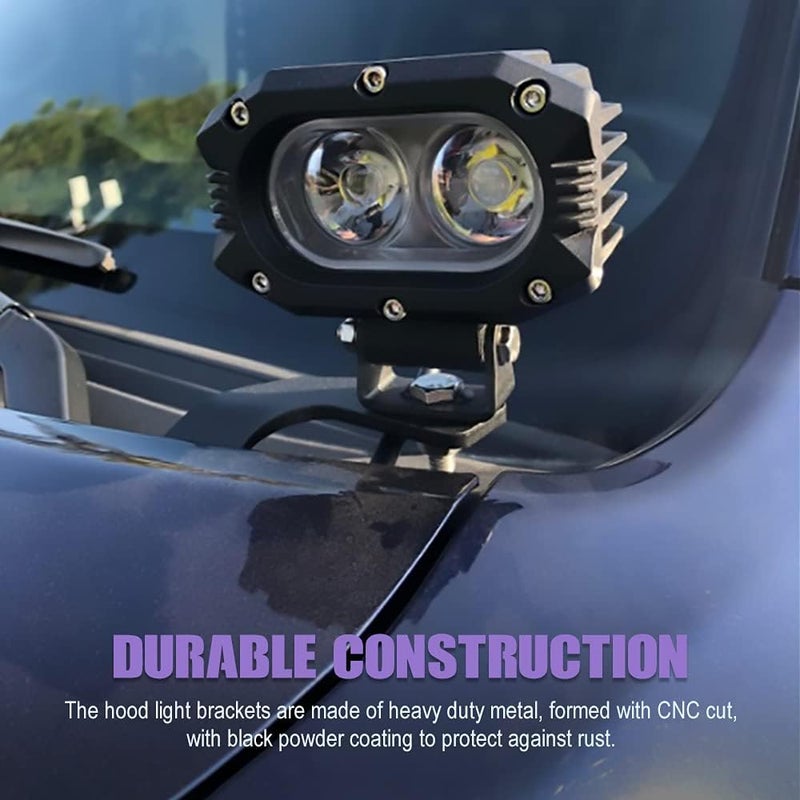 NORTHYUN Ditch Light Mount LED Pod Hood Light Mounting Brackets Compatible with Toyota 4Runner 2010+ - Image 2