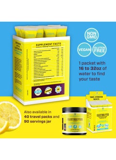 Health & Household Key Nutrients Multivitamin Electrolytes Hydration Packets - Refreshing Lemonade Post Workout And Recovery 40 Pack - Travel Hydration Powder - No Sugar, No Calories  - Image 4