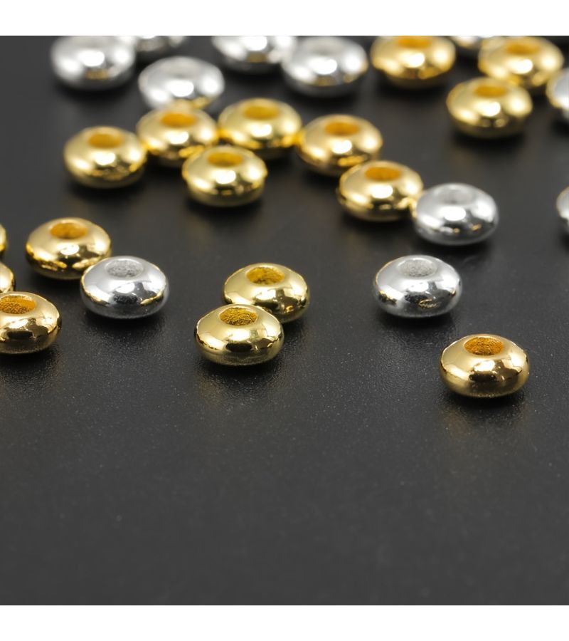 Light Golden Flat Round Spacer Beads 3mm 100pcs for DIY Jewelry Making - Image 4