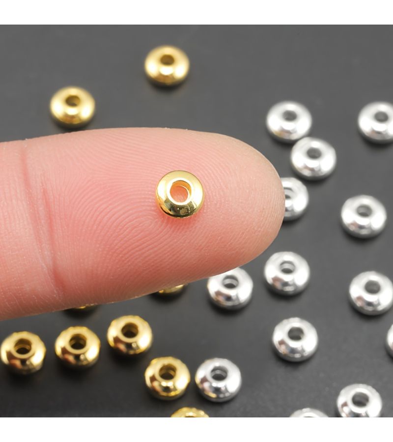 Light Golden Flat Round Spacer Beads 3mm 100pcs for DIY Jewelry Making - Image 5