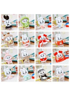 Generic Only Clothes] Cotton Doll 10cm Baby Clothes Cloak Clothes Skirt Jumpsuit Climbing Clothes Year Suit-Specifications:10cm-Color:10cm Brown Love Letter Overalls  - Image 2