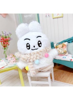 Generic Only Clothes] Cotton Doll 10cm Baby Clothes Cloak Clothes Skirt Jumpsuit Climbing Clothes Year Suit-Specifications:10cm-Color:10cm Brown Love Letter Overalls  - Image 4