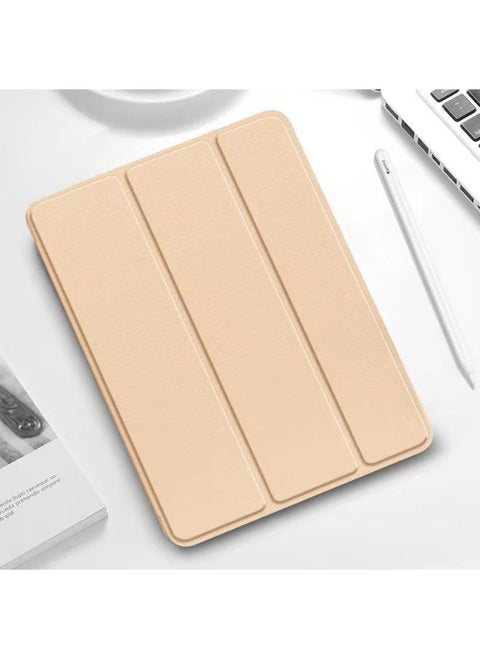 Ipad Protective Case 10.9 Inch Protective Case Air2 Soft Case Anti-fall Min5/6tpu Honeycomb Mini4 Leather Case-Color:Gold-Applicable Model:iPad  Air1/air2/2017/2018