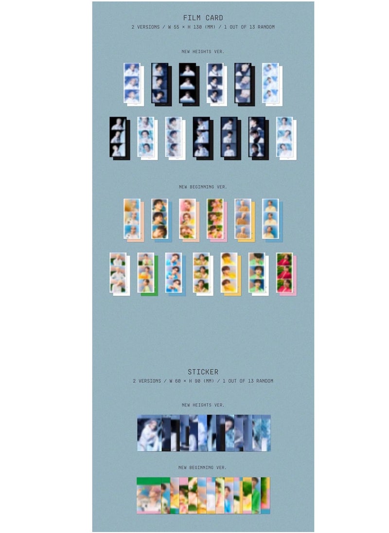 ألبوم Seventeen الرابع المعاد تجميعه Sector 17 New Heights Version K Pop CD مع كتاب صور كلمات الأغاني بطاقة الصور بطاقة الفيلم والملصق