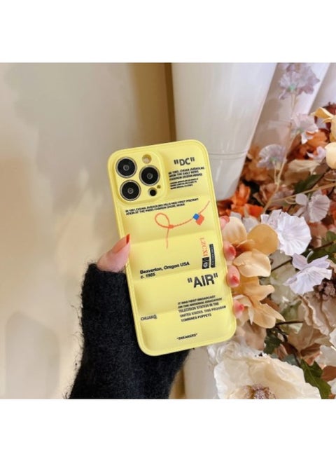 Trendy Down Coat Compatible For Iphone 11 15promax 13 Phone Case Xsmax 7p 12pro Digital Computer/For Iphone Protective Cover-Color:Yellow As Shown In Figure 6-Applicable Model:For Iphone12pro
