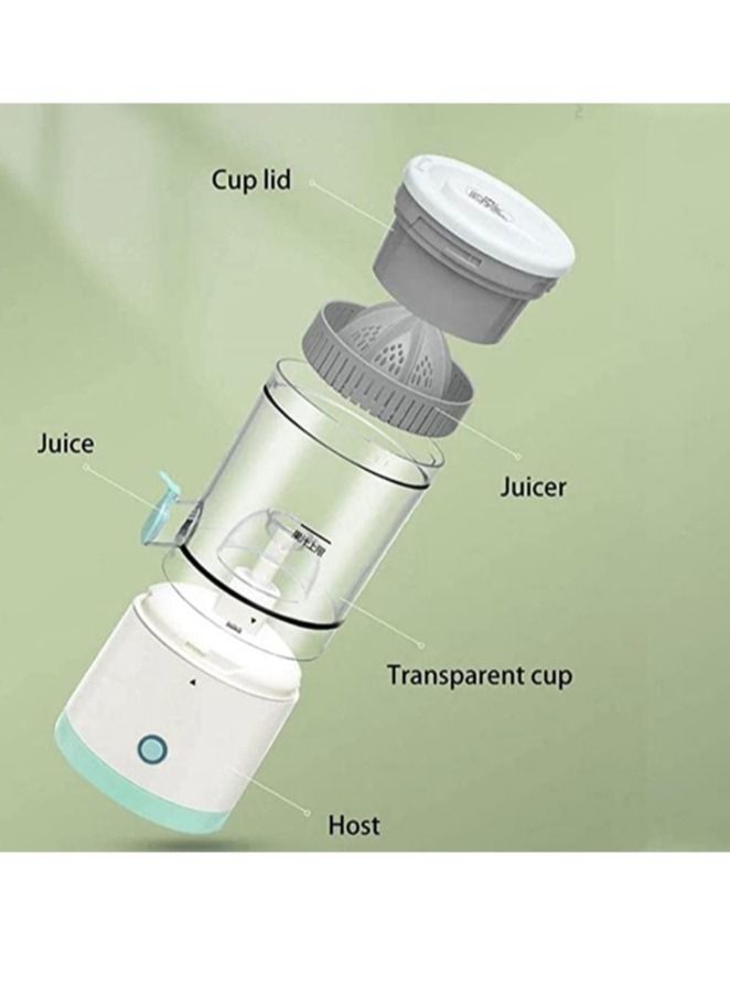 إلترازون Portable Blender & Electric Citrus Juicer - Rechargeable Hands-Free Masticating Orange & Lemon Squeezer with USB Travel Cup, Compact, Lightweight, Wireless Convenience, Efficient for Citrus Fruits, One-Touch Operation for Home, Office & Travel  - Image 4