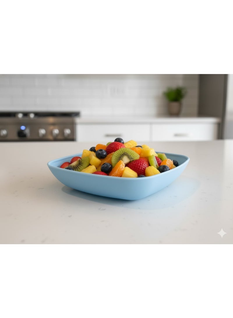 favilla High-quality plastic rectangular bowl - Code 1052 - Light blue color - Image 3