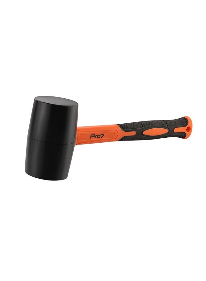 LAWAZIM Pro7 Rubber Mallet with Fiber Handle - 1100g - Non-Marring Soft Face Hammer with Shock-Absorbing Ergonomic Grip - Ideal for Flooring, Tile Installation, Woodworking, DIY, and Camping - Image 3