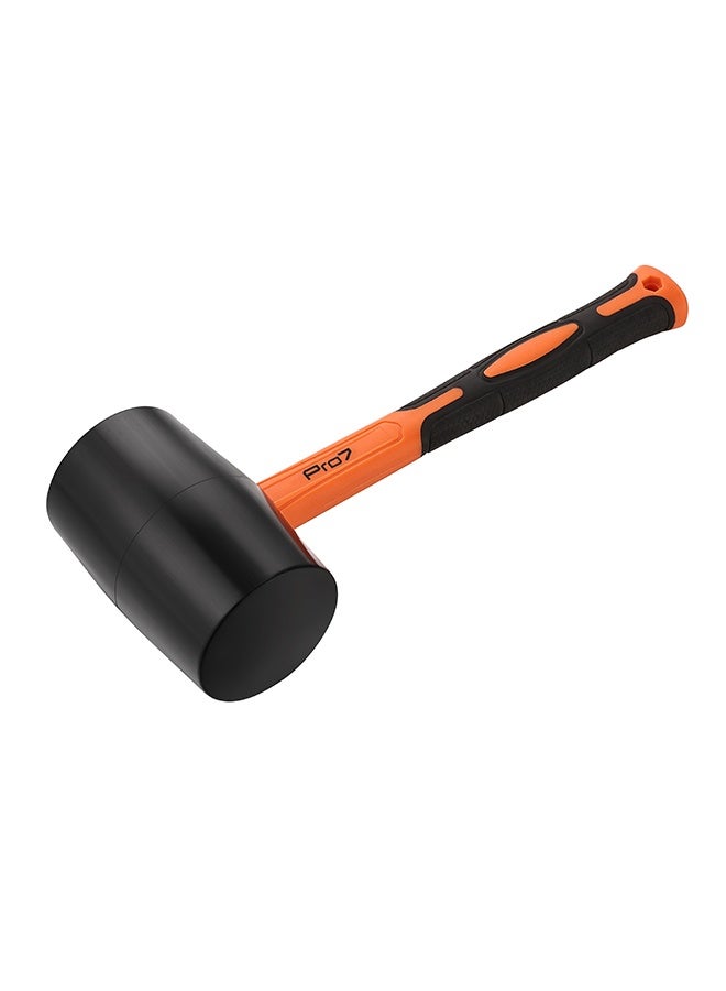 LAWAZIM Pro7 Rubber Mallet with Fiber Handle - 1100g - Non-Marring Soft Face Hammer with Shock-Absorbing Ergonomic Grip - Ideal for Flooring, Tile Installation, Woodworking, DIY, and Camping - Image 1