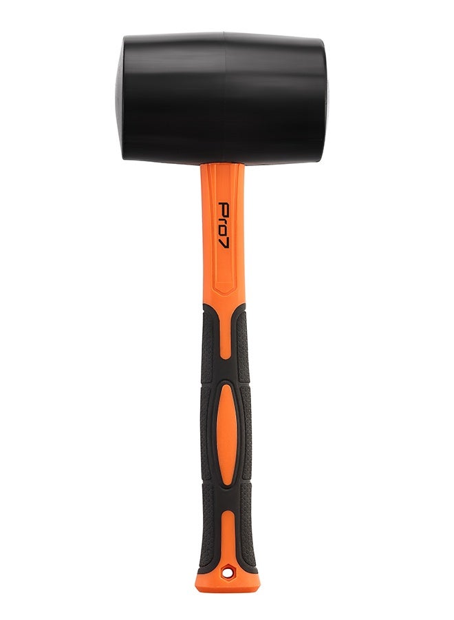 LAWAZIM Pro7 Rubber Mallet with Fiber Handle - 1100g - Non-Marring Soft Face Hammer with Shock-Absorbing Ergonomic Grip - Ideal for Flooring, Tile Installation, Woodworking, DIY, and Camping - Image 2