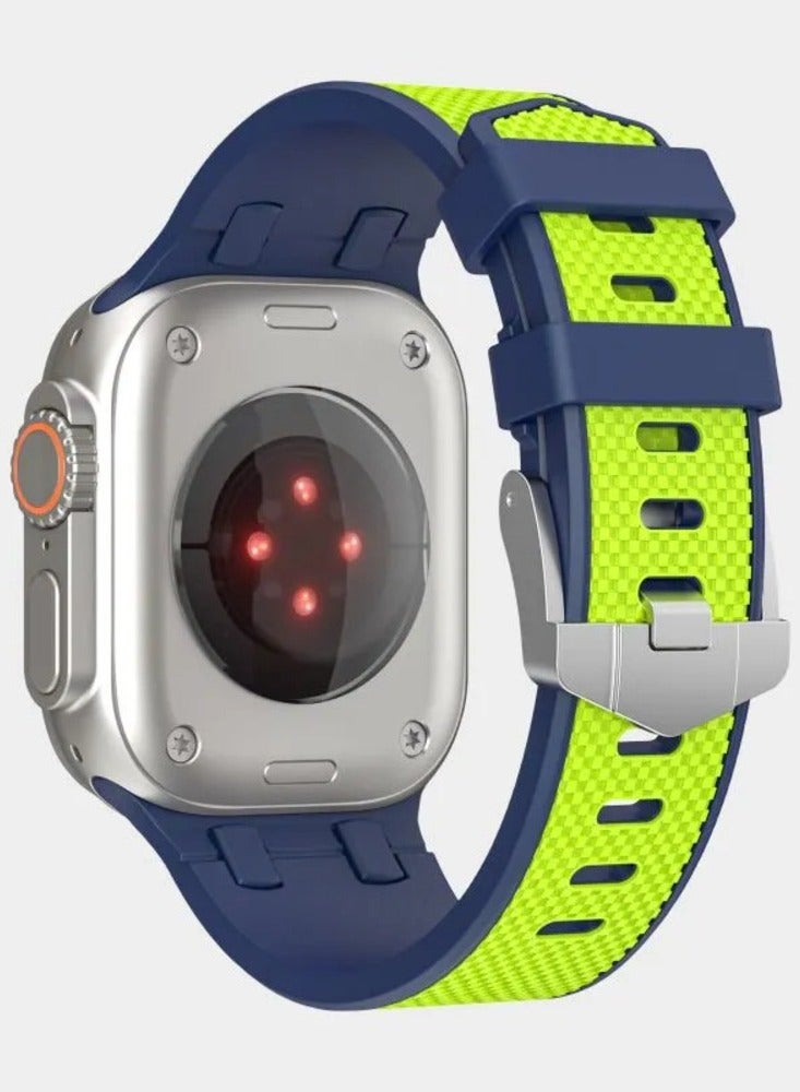 Luxury Sport Durable Rugged Watch Band for Apple Watch Ultra 1/2 49mm 46mm 45mm 44mm 42mm, Soft Silicone Rubber Strap for iwatch Series 10 9 8 7 6 5 4 3 2 1 SE  - Image 3