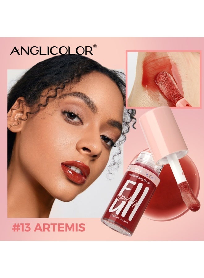 انجلي كولور ملمع شفاه لامع للنساء من أنجليكولور، أحمر شفاه مرطب، غير دهني، مكياج يدوم طويلاً (#13 أرتميس) - Image 1