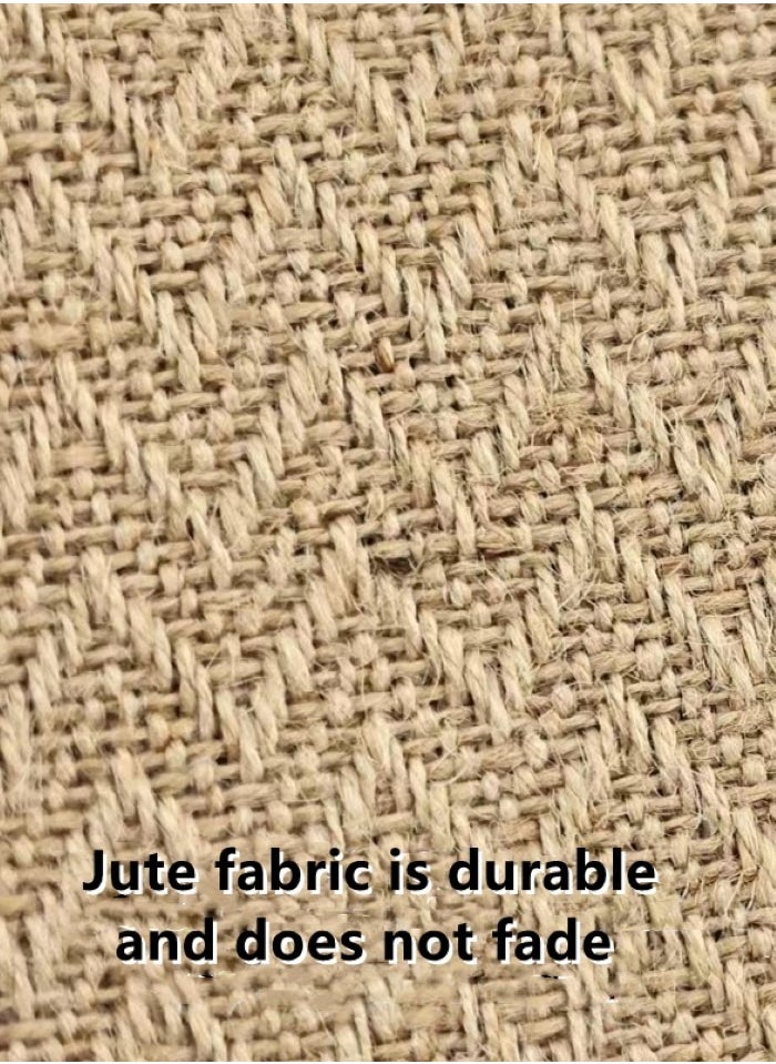 Kutis 2-Piece Kitchen Anti-Slip Rug Set Kitchen Mat Jute Khaki 120x40 cm/60x40 cm  - Image 2