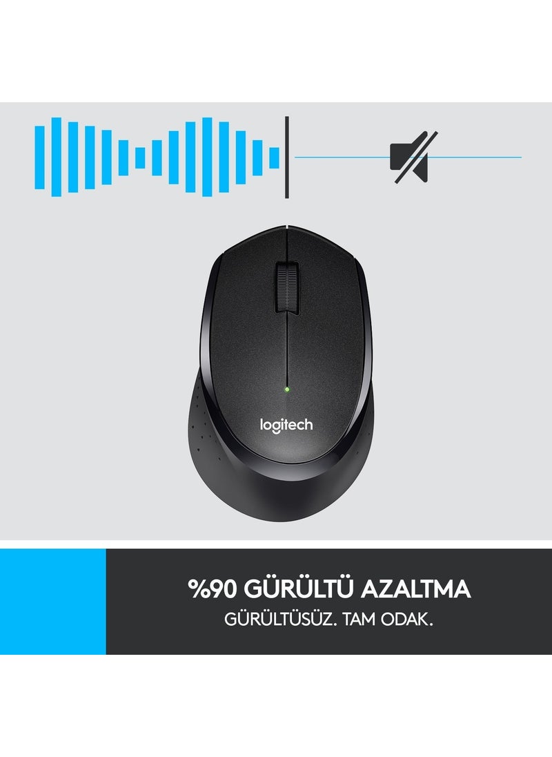 Bluetech - Logitech M330 Silent Wireless Optical Mouse - Black - Image 1