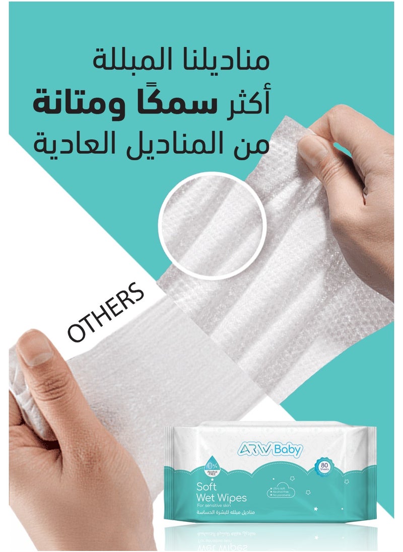 Sensitive Skin Wipes, with Aloe Vera & Glycerin, Alcohol & Paraben Free, Hypoallergenic & Safe for Sensitive Skin 240 Count (80 Count x 3 Pack). - pzsku/Z4726A1082FE5FF2FFFFDZ/45/_/1736939955/6ddba067-486a-4c27-bdc2-0707da1d37b9