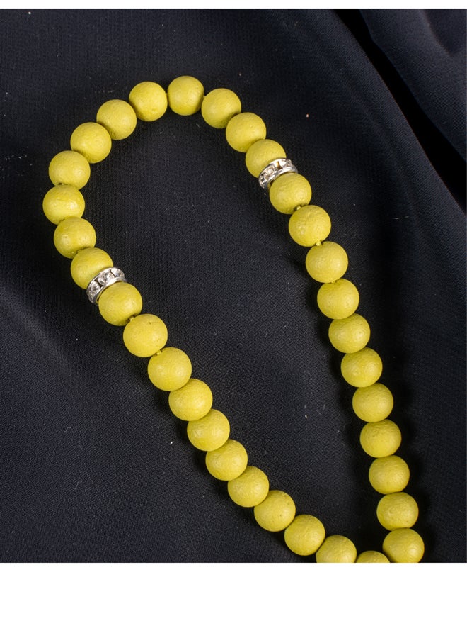 ذا بلاك بيرل اكسسوريز سبحة من حجر المرمر  الزيتوني  من 33 حبة - Image 4