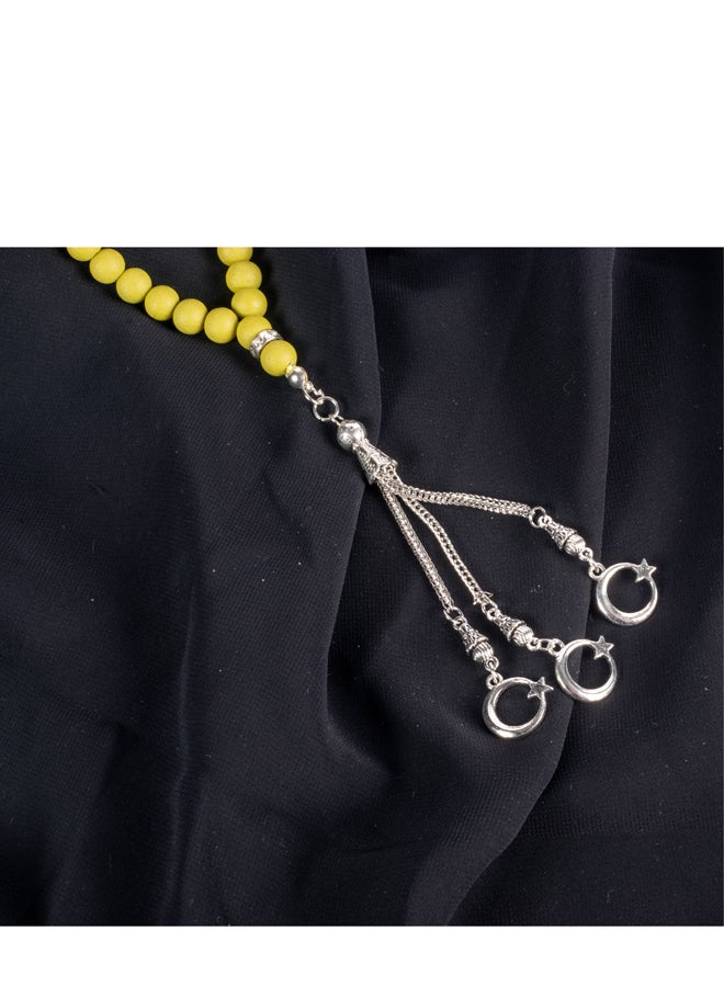 ذا بلاك بيرل اكسسوريز سبحة من حجر المرمر  الزيتوني  من 33 حبة - Image 2