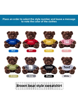 Cute Teddy Bear Plush Toy Manufacturers Sell Printed Logo Creative Cartoon Creative Teddy Bear Doll-Color:Sweater Brown Bear [remarks Clothes Color]]-Height:ps. Currently Only 25cm (large Size) - pzsku/Z4726BB3A58F259319C0EZ/45/1745640486/03981f5b-bd38-4388-b5ad-4adbbc7e55a5