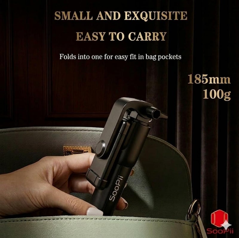 Soopii K1 Selfie Stick Tripod Light Weight, 28 inch / 70CM Reinforced Tripod for Mobile Phone, Multi-Functional Bluetooth 3in1 Long Selfie Stick for Travel,Vlogging,Compatible with iPhone and All Smartphones - Image 4