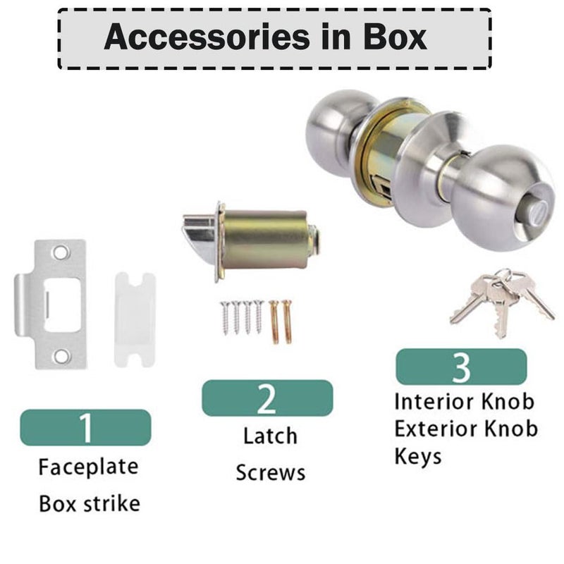 Shoppingekart Heavy Duty Lever Door Lock Handle top Security Tubular leverset Door Handle Locks Privacy Vintage Mortise Lock for Bedroom Living Room Bathroom Door Thickness 3550mm Matt Finish Pack of 1  - Image 3