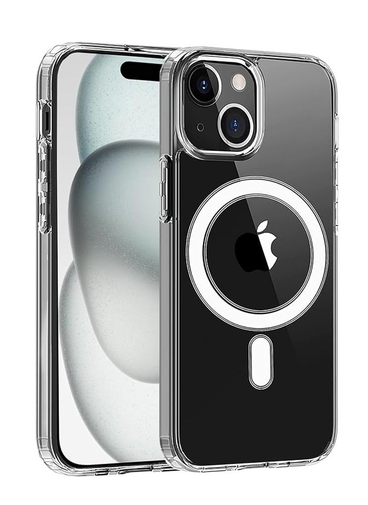 Generic - A transparent design protective case for iPhone 15 Plus that supports MagSafe charging, supports magnetic wireless charging, anti-shock protection, scratch-resistant  by iModel® (transparent), TPU polycarbonat - Image 1