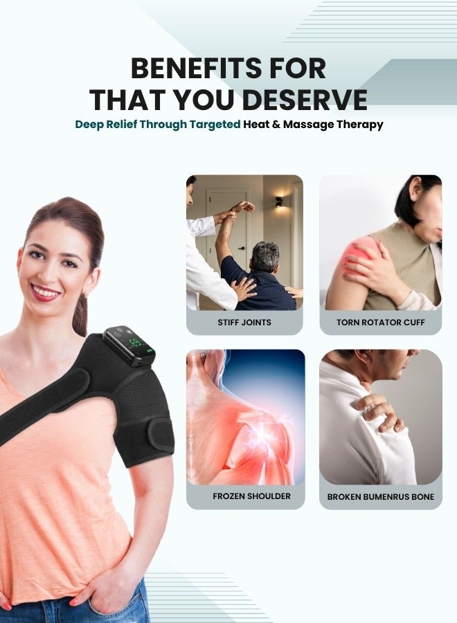 AL ARAS Cordless Shoulder Heating Pad, Heated Shoulder Brace with Vibration, Shoulder Massager for Men Women Shoulder Pain Relief - Image 4