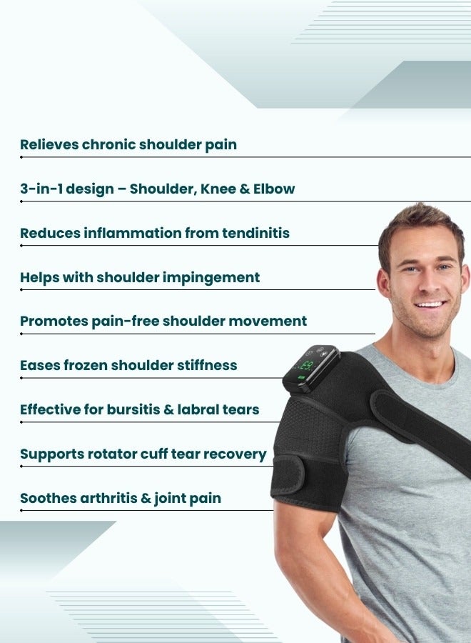 AL ARAS Cordless Shoulder Heating Pad, Heated Shoulder Brace with Vibration, Shoulder Massager for Men Women Shoulder Pain Relief - Image 2