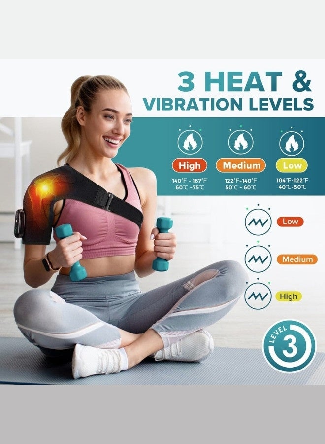 AL ARAS Cordless Shoulder Heating Pad, Heated Shoulder Brace with Vibration, Shoulder Massager for Men Women Shoulder Pain Relief - Image 5