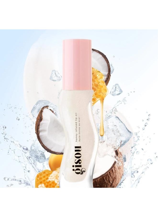 Gisou Honey Coconut Frost Enriched Lip Oil 8ml  - Image 2