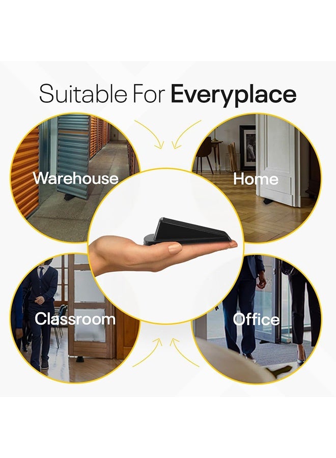 Quantum 4 Pcs Premium Rubber Door Stopper Wedge Anti-Collision Top Door Safety Guard, Windproof Mobile Door Retainer, No-Drill No-Hole Installation Door Holder for Home Room - Image 4