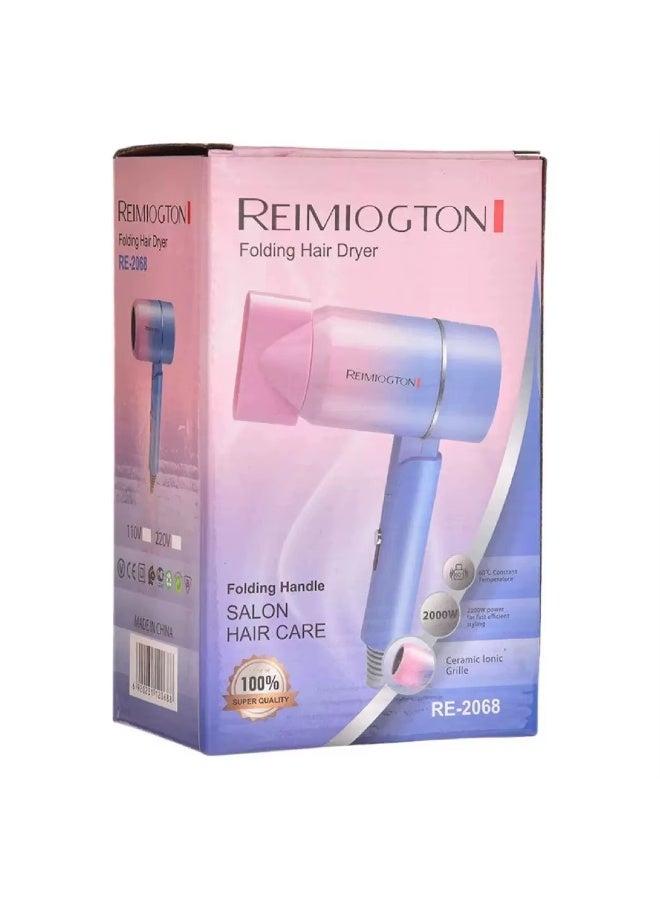 Folding Hair Dryer 2000W – Model RE-2068 - Image 1