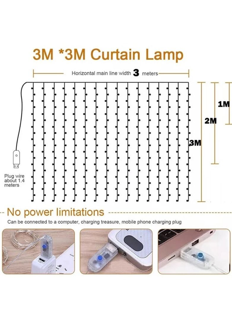 DubaiGallery 12LED ضوء ستارة كرات الأمنيات خيوط الجنيات أضواء الأرز للزينة مع 8 أوضاع وميض لحفلات الزفاف والديكورات الداخلية والخارجية - Image 4