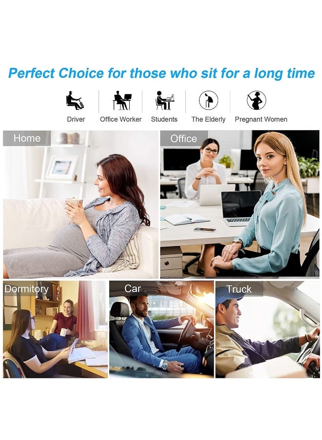 3XR Black 46x31cm Memory Foam Lumbar Support Pillow/Back Cushion. Contoured Ergonomic Design for Office Chair, Car Seat & Home Use. Supports Spine, Relieves Lower Back Pain. Easy-Care Washable Cover for Posture Correction. - Image 5