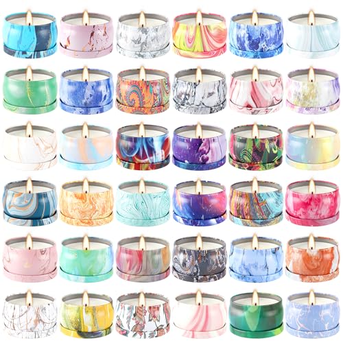 WPONSZU 36 Pack Scented Candles Gift Set for Woman, Jar Candle, 2.5 oz Soy Wax Tin Candle-Ideal Gift for Travel Home Décor - Image 4