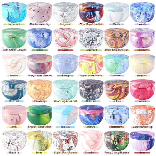 WPONSZU 36 Pack Scented Candles Gift Set for Woman, Jar Candle, 2.5 oz Soy Wax Tin Candle-Ideal Gift for Travel Home Décor - Image 2