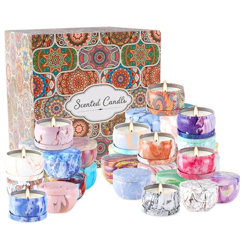 WPONSZU 36 Pack Scented Candles Gift Set for Woman, Jar Candle, 2.5 oz Soy Wax Tin Candle-Ideal Gift for Travel Home Décor - Image 3